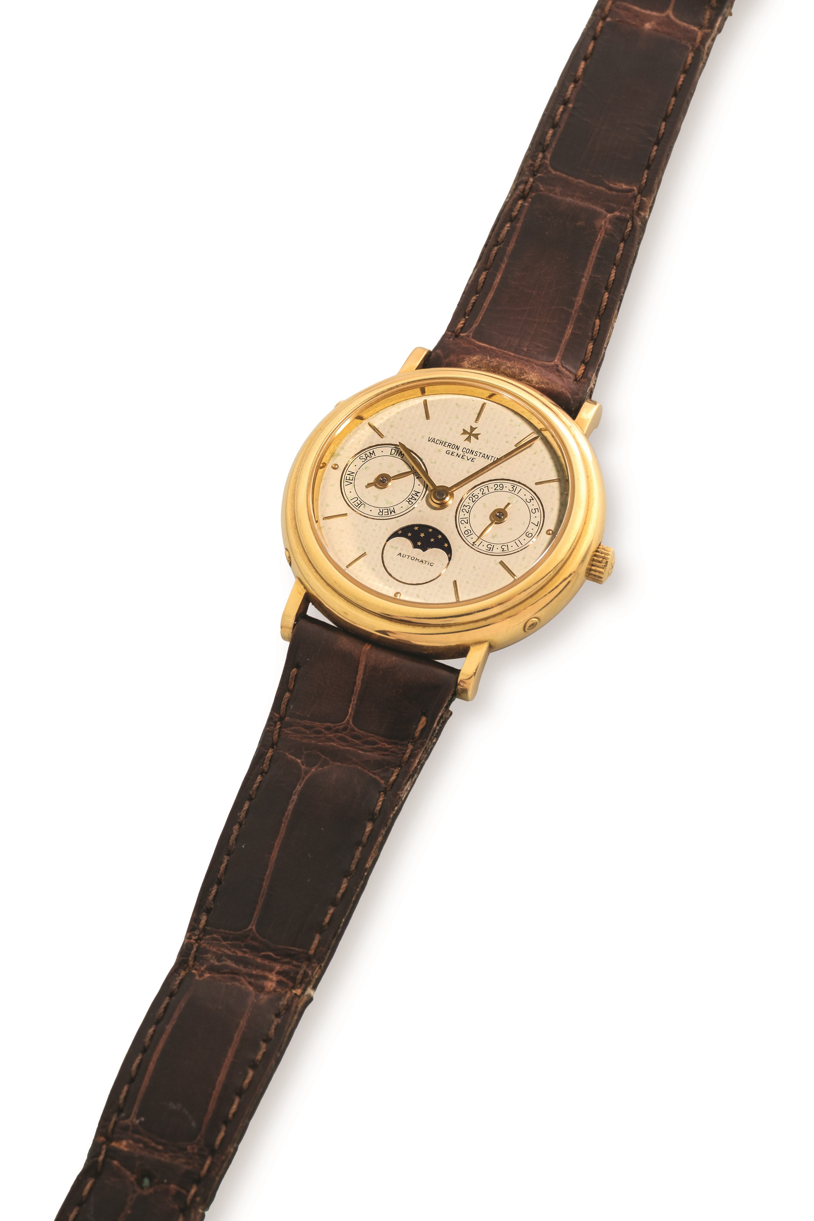 Vacheron & Constantin - Orologio Patrimony Calenadar Moonphase ref 46009, oro giallo 18k, circa 1...