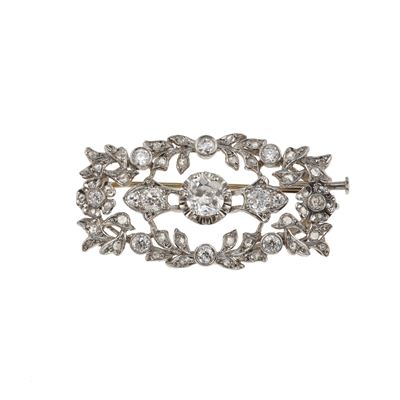 Spilla con Diamanti di Vecchio Taglio
