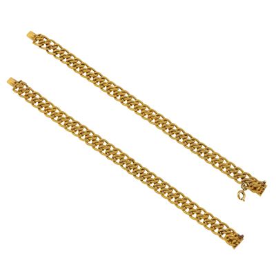 Bracciali in oro giallo 750/1000 a maglia intrecciata