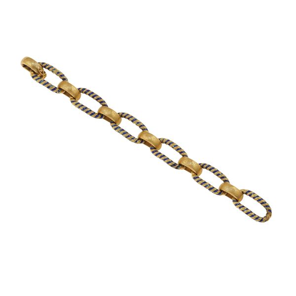 Bracciale con smalto blu
