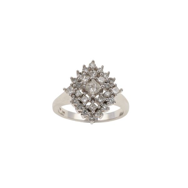 Diamond and gold ring
