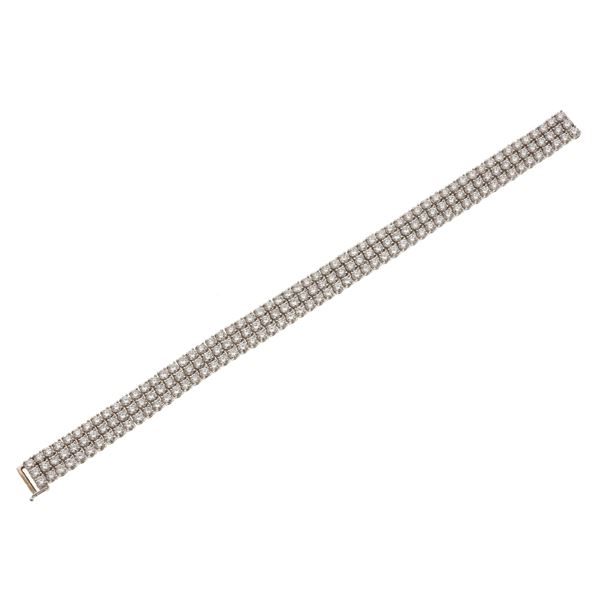 Bracciale con diamanti taglio brillante per ct 14.00 circa
