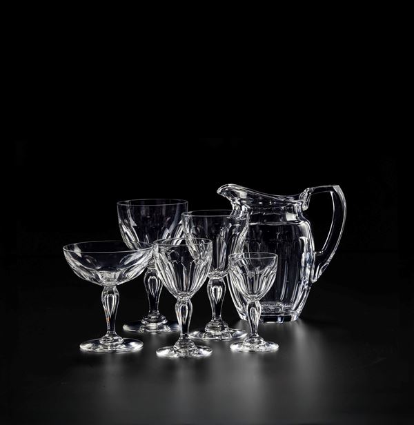 Servizio di calici “Paul I Tcpl“ Belgio, Manifattura Val Saint Lambert, 1960 circa  