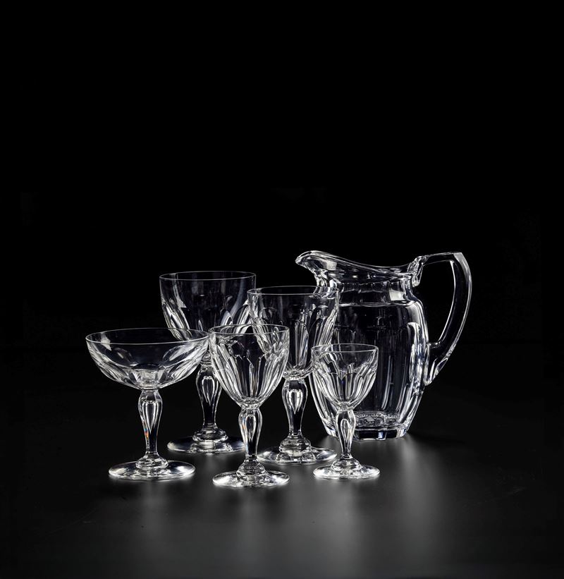 Servizio di calici “Paul I Tcpl“ Belgio, Manifattura Val Saint Lambert, 1960 circa    - Auction L'Art de la Table - Cambi Casa d'Aste