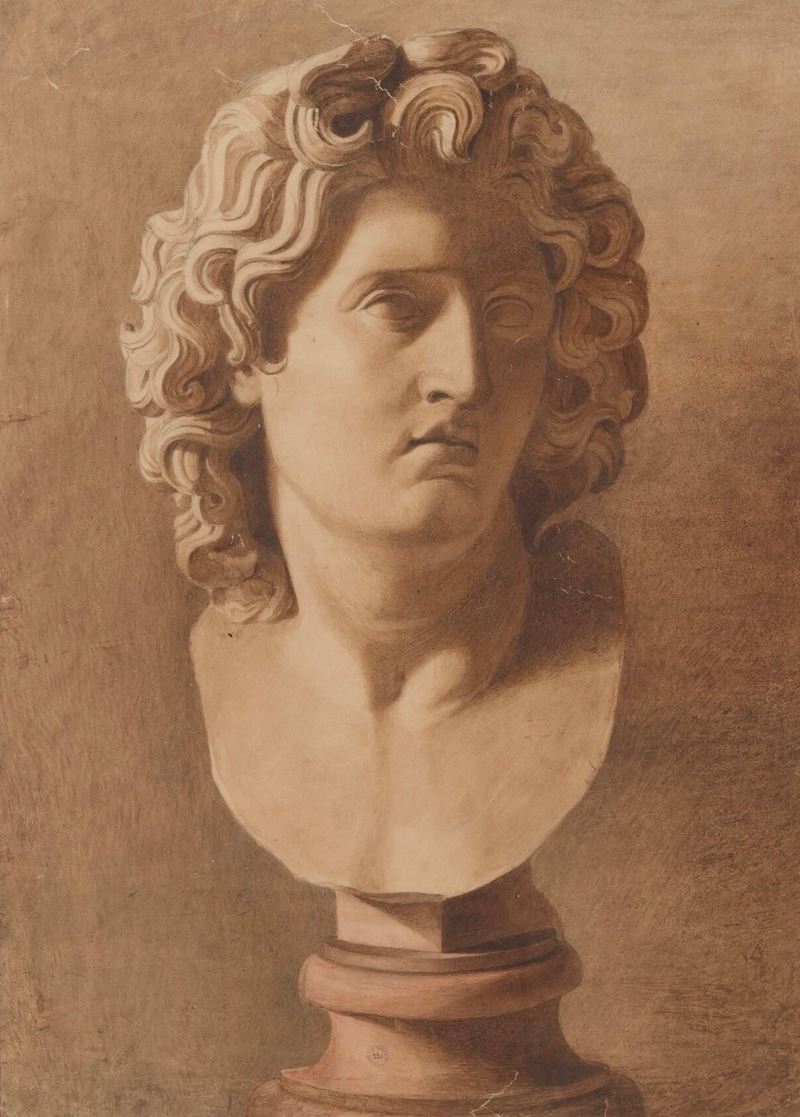 Disegno raffigurante "studio di figura". XX Secolo  - Asta Dipinti del XIX-XX Secolo - Cambi Casa d'Aste