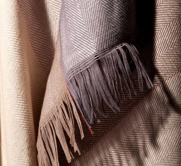 Plaid righe larghe colorate modello Fjord FISCHBACHER 1819