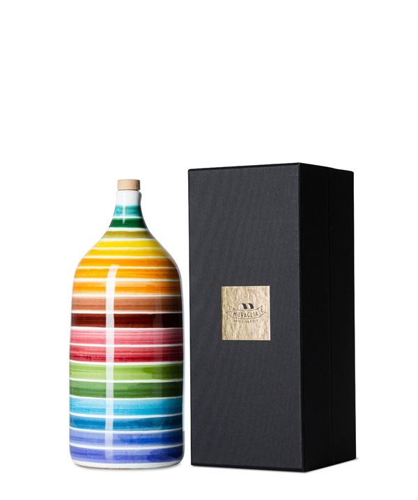 Orcio in ceramica Jeroboam da  3 litri con olio extravergine di oliva Fruttato Intenso, 100% Monocultivar  [..]