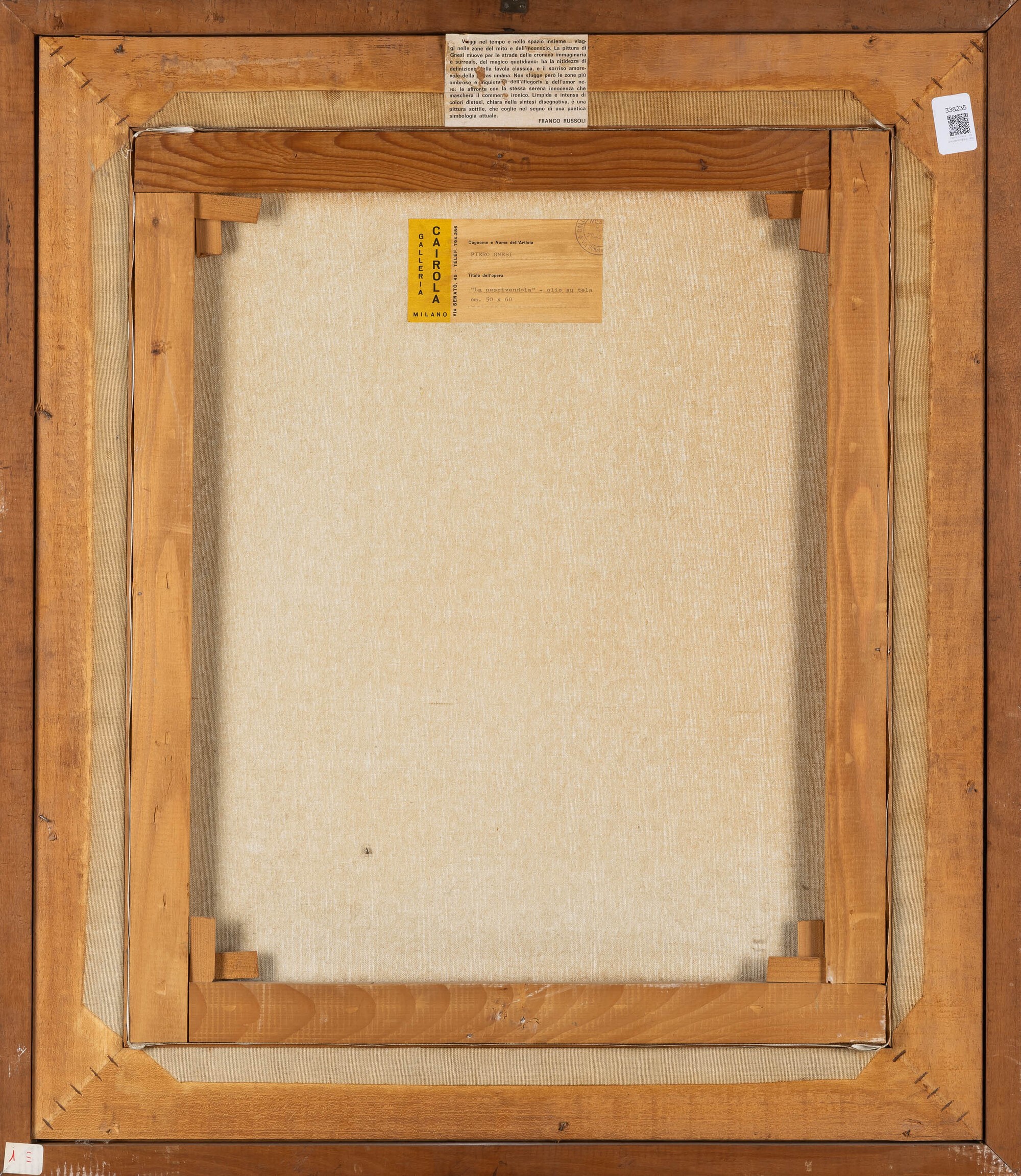 Piero Gnesi - La pescivendola, olio su tela