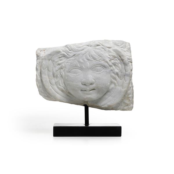 Rilievo con testa di cherubino. Probabile arte rinascimentale italiana del XV-XVI secolo