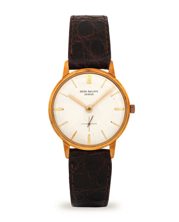 Patek Philippe - Calatrava ref 2598 in 18k yellow gold, silvered dial with applied hour markers and seconds at 6 o'clock, circa 1960