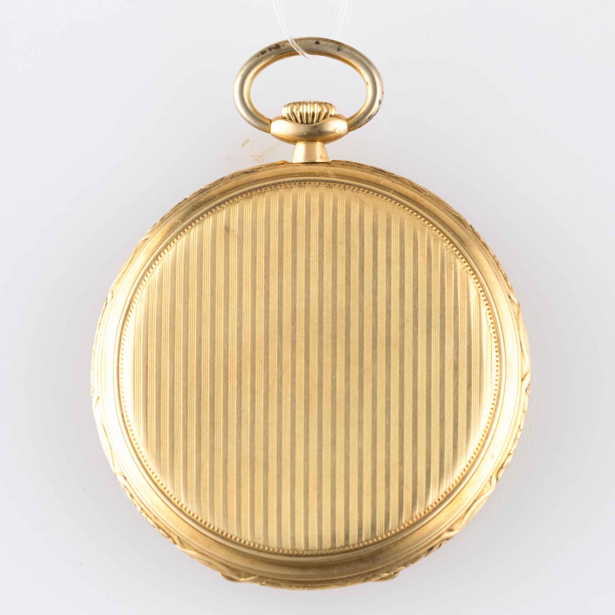 Omega - Orologio da tasca in oro giallo 18k a ribalta con quadrante argenté