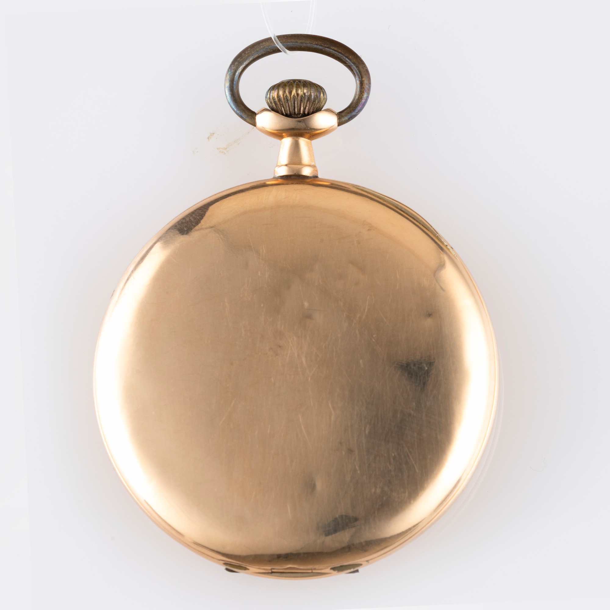 Zenith - Savonetta in oro giallo 18k con quadrante argentè lavorato e carica manuale