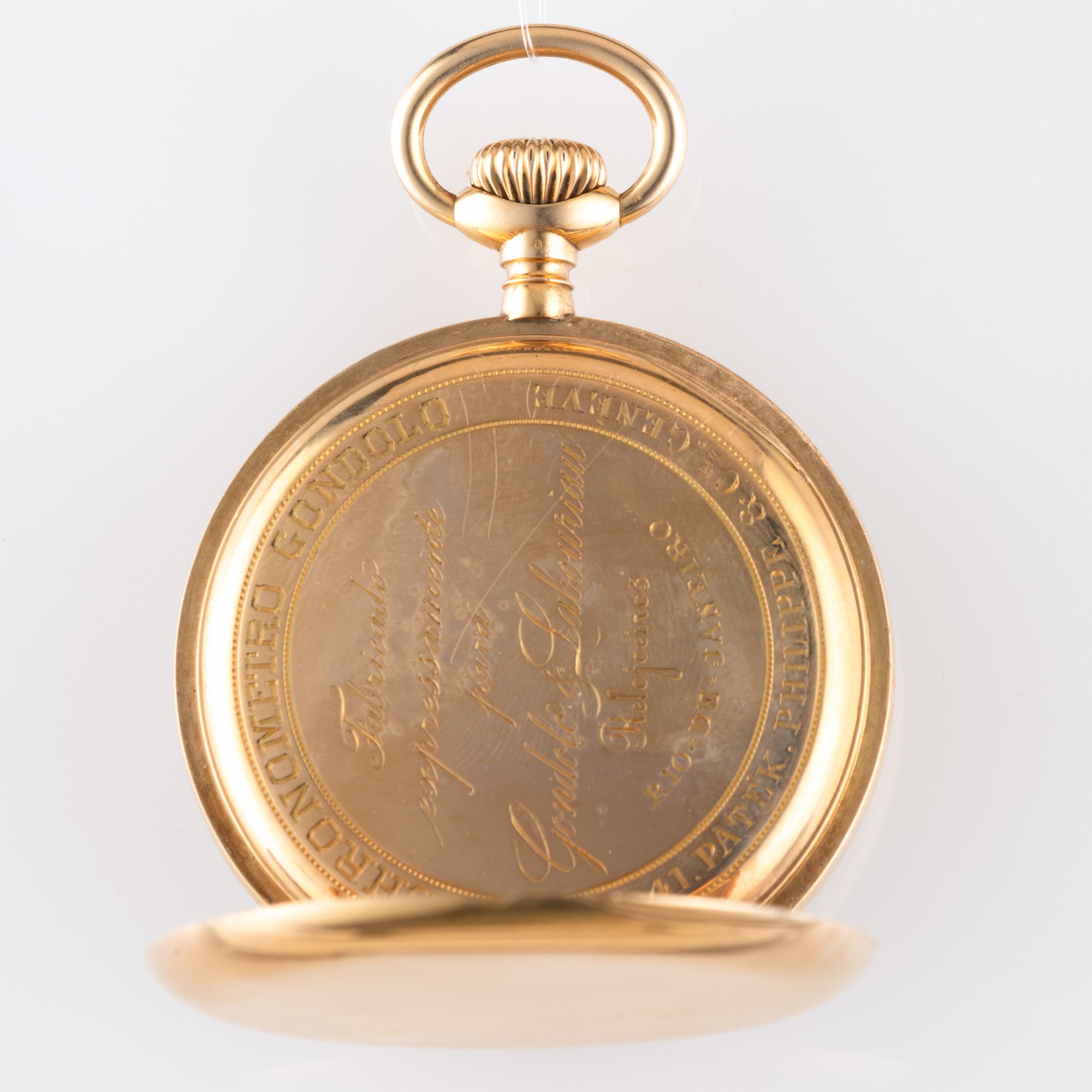Patek Philippe - Orologio da tasca in oro giallo 18k con quadrante in smalto bianco e piccoli sec...