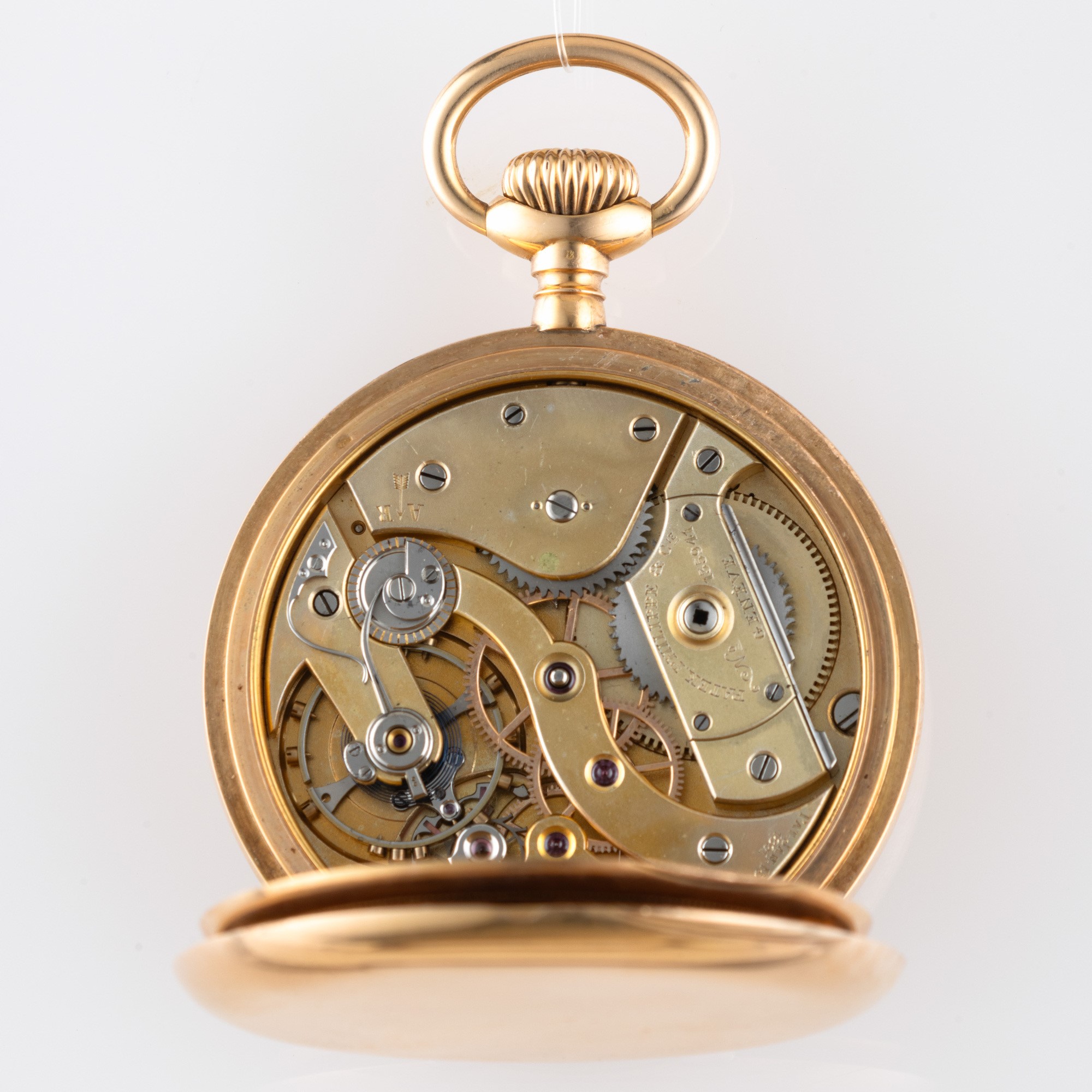 Patek Philippe - Orologio da tasca in oro giallo 18k con quadrante in smalto bianco e piccoli sec...