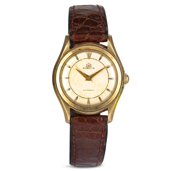 Gübelin - Solo tempo in oro giallo 18k, quadrante champagne con secondi centrali, carica automatica, 34 mm