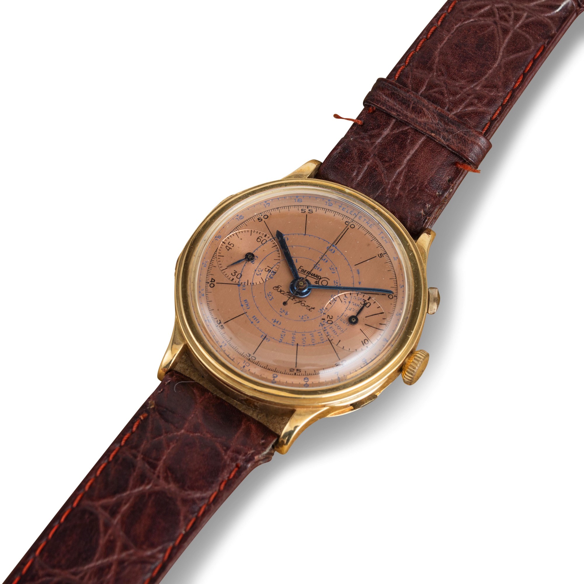 Eberhard & Co - Extra-Fort in oro giallo 18k con quadrante salmone e carica manuale