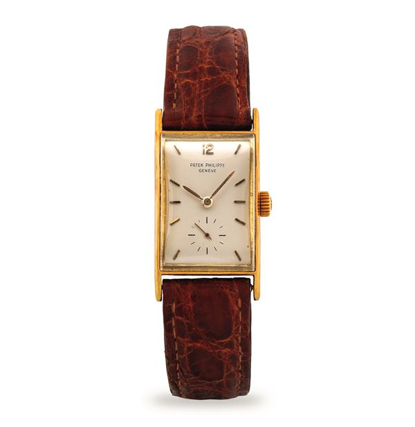 Patek Philippe - Tegolino ref 2554/1 18k yellow gold manual winding, silver dial with seconds at 6 o'clock, circa 1960