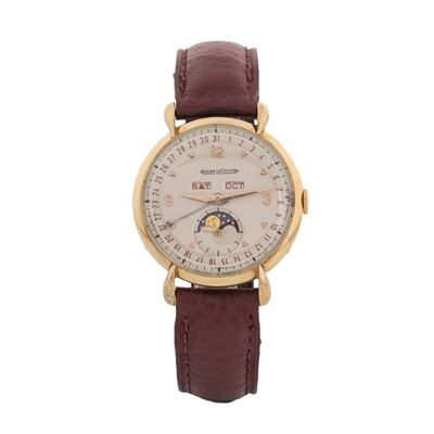 Triplo calendario con fasi lunari in oro giallo 18k