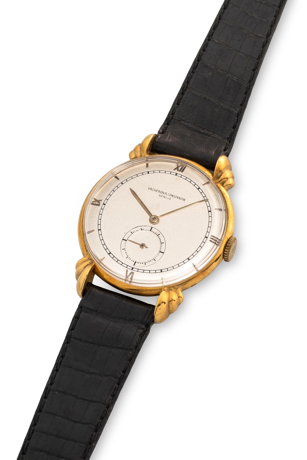 Vacheron & Constantin - Orologio Fancy Lugs in oro giallo 18k, quadrante argenté con numeri roman...