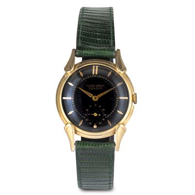 Dress Watch in oro giallo 14k con quadrante nero e piccoli secondi