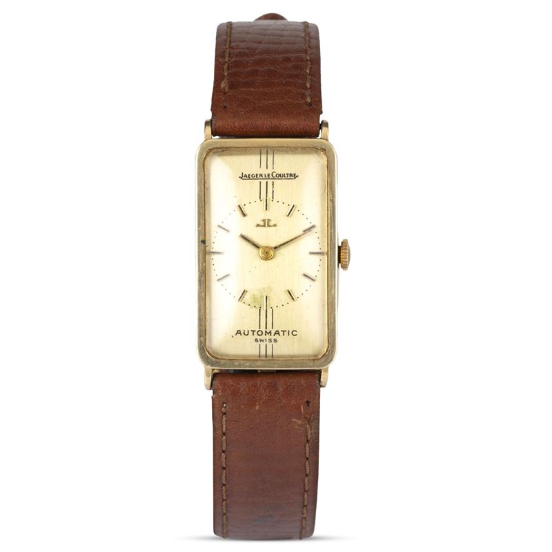 Jaeger-LeCoultre : Orologio di forma ref. 7558 in oro giallo 14k, quadrante champagne con indici applicati, carica automatica, 34x21 mm  - Auction Orologi da polso - Cambi Casa d'Aste