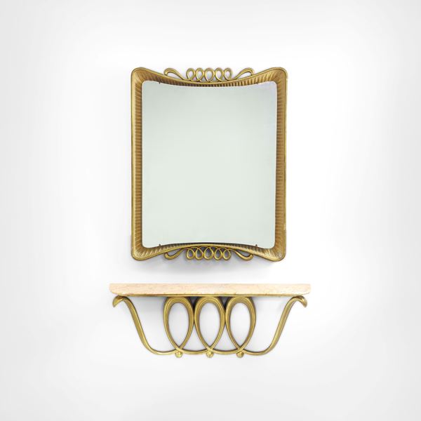 Osvaldo Borsani - Set of shelf with mirror mod. 6652