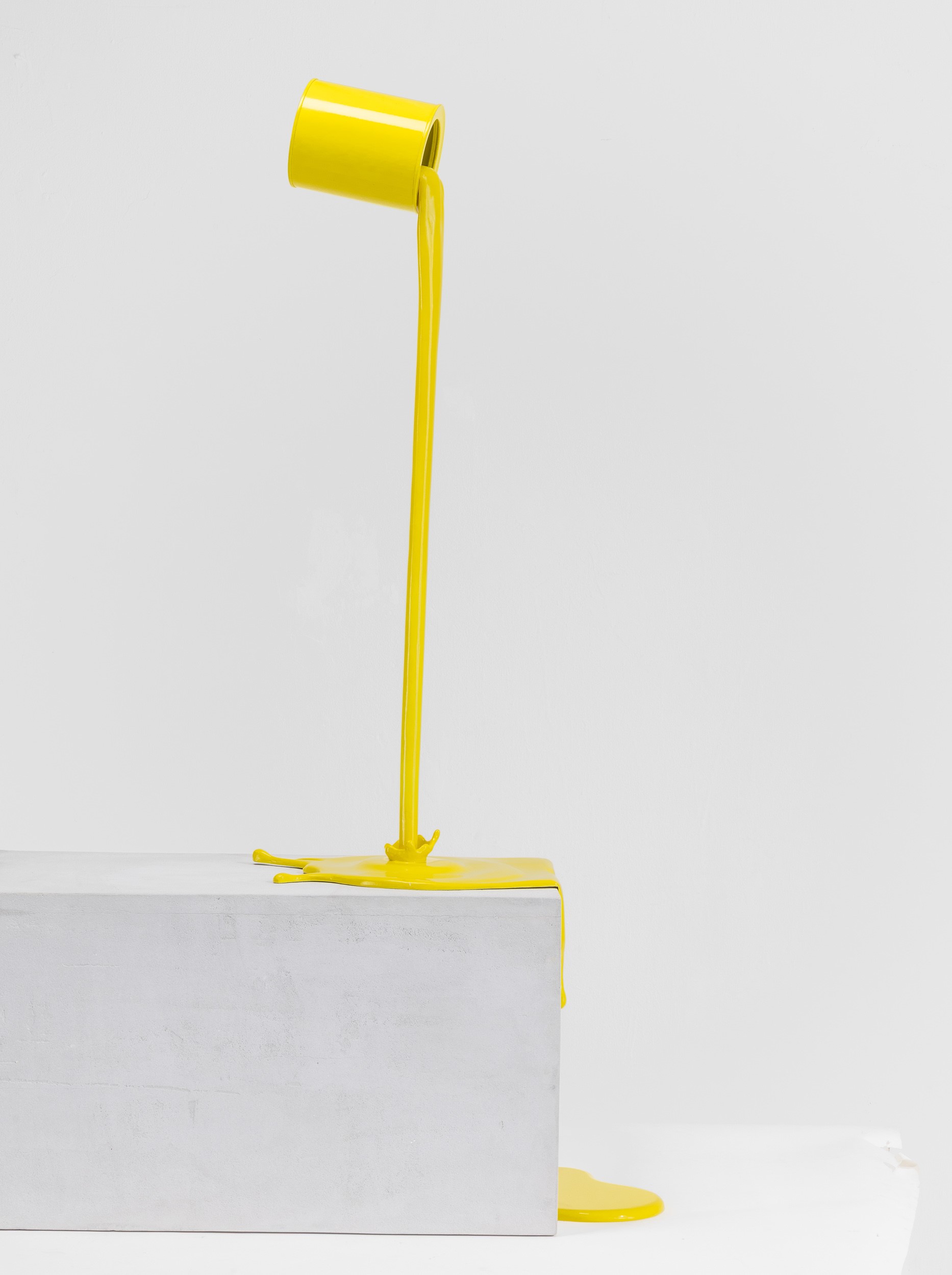 Paul Sibuet - Flow jaune - scultura in alluminio dipinto