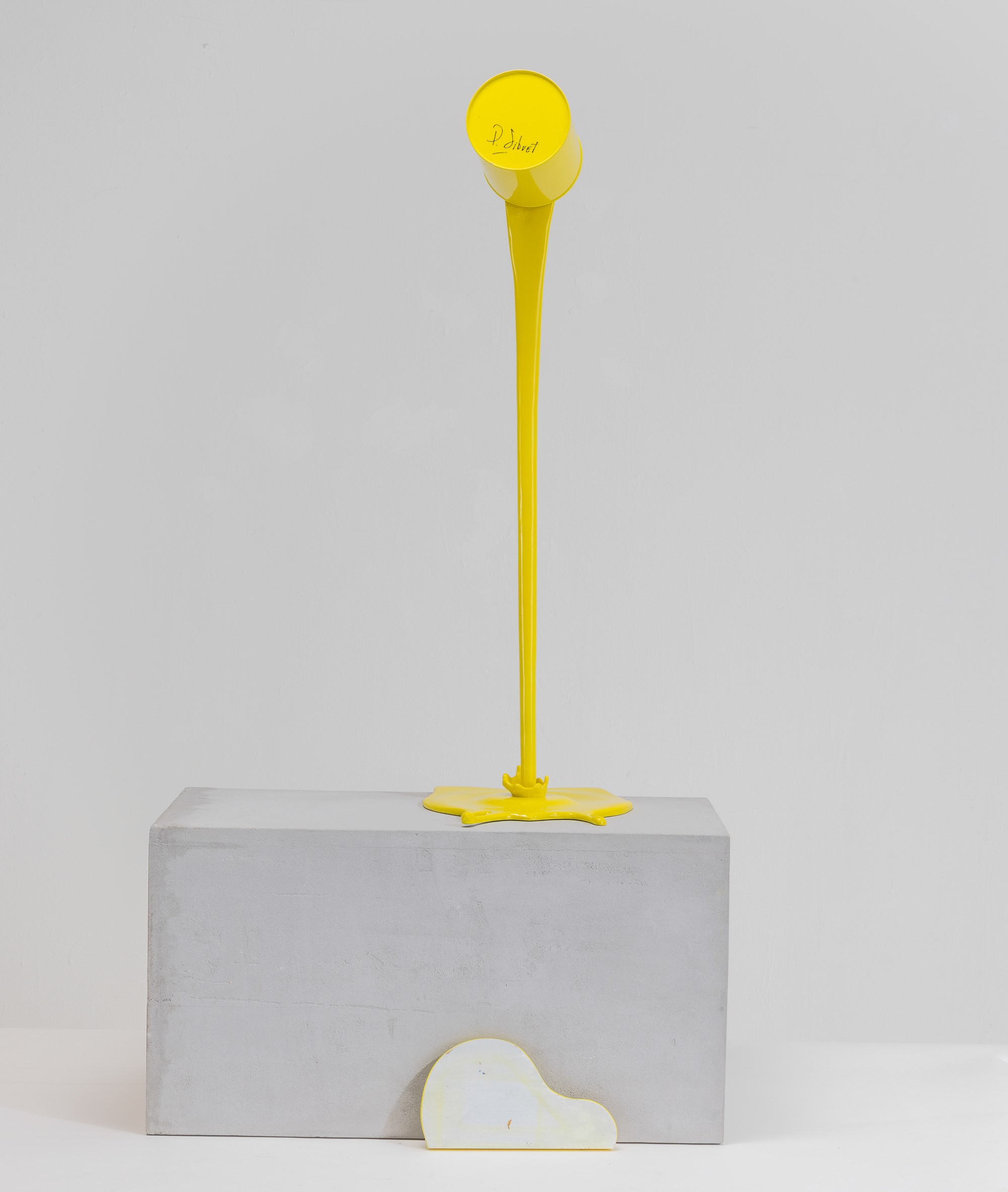 Paul Sibuet - Flow jaune - scultura in alluminio dipinto