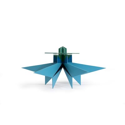 Fiore futurista, scultura in legno laccato