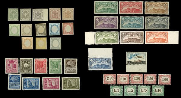 LOTTI E COLLEZIONI - AREA ITALIANA 1859/1951 - Bell'insieme di francobolli e serie del periodo, provenienti da 6 lotti di aste precedenti, ribassati per esaurimento del conferimento.