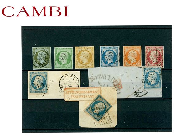 LOTTI E COLLEZIONI - FRANCIA 1849/1927 - Bell'insieme di francobolli e serie complete del periodo, provenienti da 12 lotti di aste precedenti, per esaurimento del conferimento.