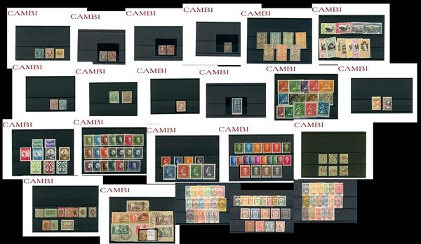 LOTTI E COLLEZIONI - PAESI EUROPA 1851/1951 - Bell'insieme di francobolli e serie complete, provenienti da 20 lotti di aste precedenti.