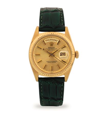 Day-Date ref 1803, oro giallo 18k, quadrante champagne, circa 1975