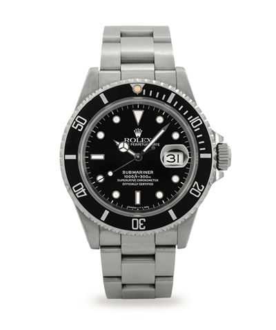 Submariner ref. 16610, acciaio, quadrante nero, circa 1992