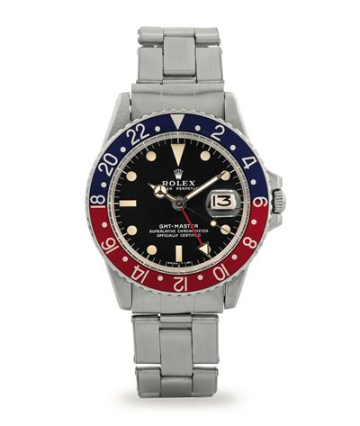 GMT Master 'Pepsi', ref. 1675, acciaio, quadrante nero pallettoni, circa 1972