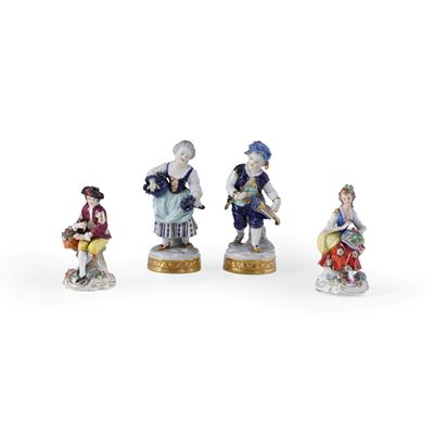 Due Coppie di Figurine. Germania, XX Secolo.