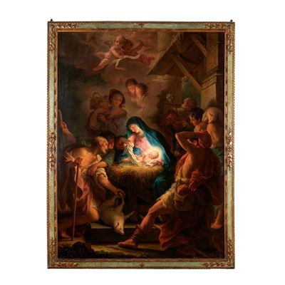 Adorazione dei pastori, olio su tela