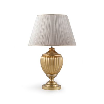 Lampada da Tavolo in Metallo Dorato, XX Secolo