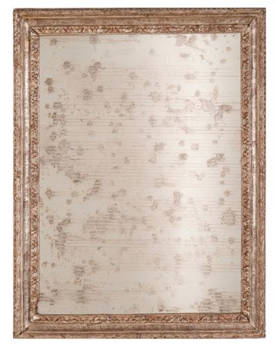 Specchiera in Legno Intagliato e Argentato. XIX Secolo