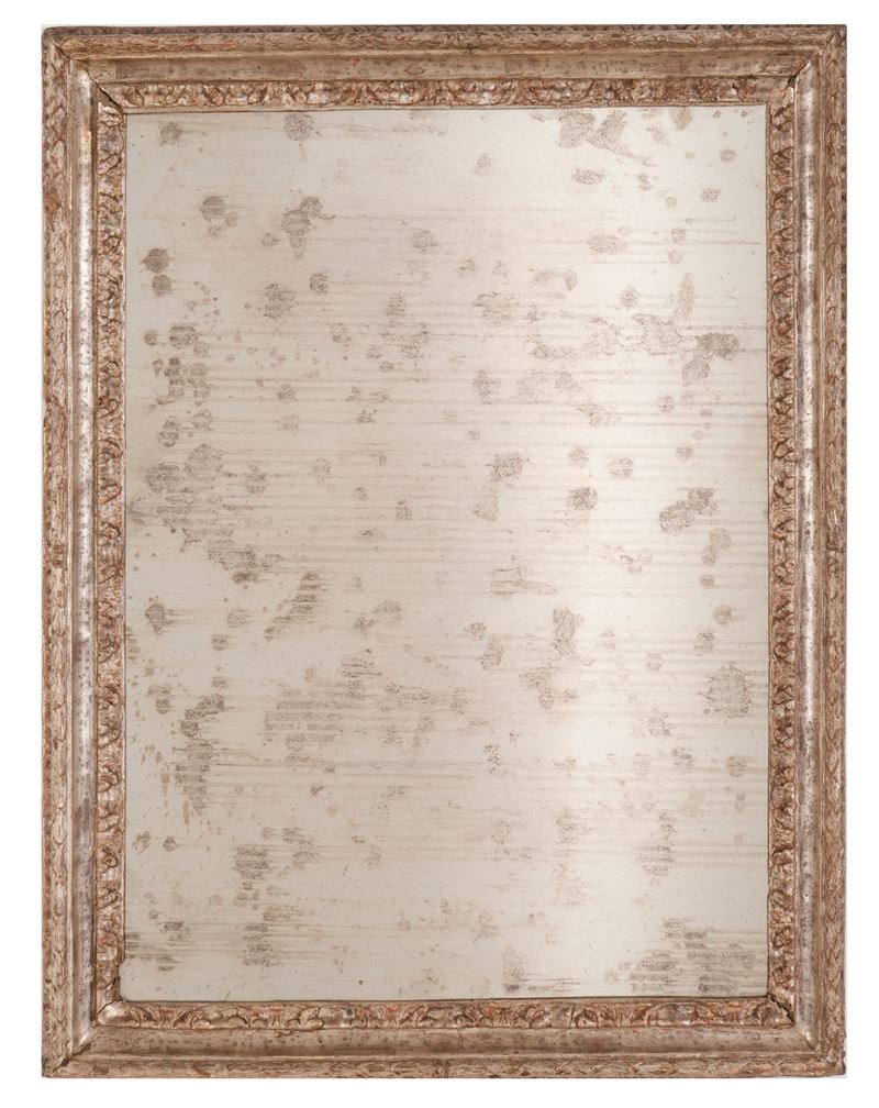 Specchiera in legno intagliato e argentato. XIX secolo  - Asta Dimore Italiane TIME - Cambi Casa d'Aste