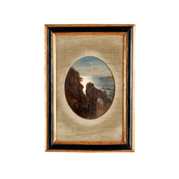 Pittore francese del XIX secolo Scogliera