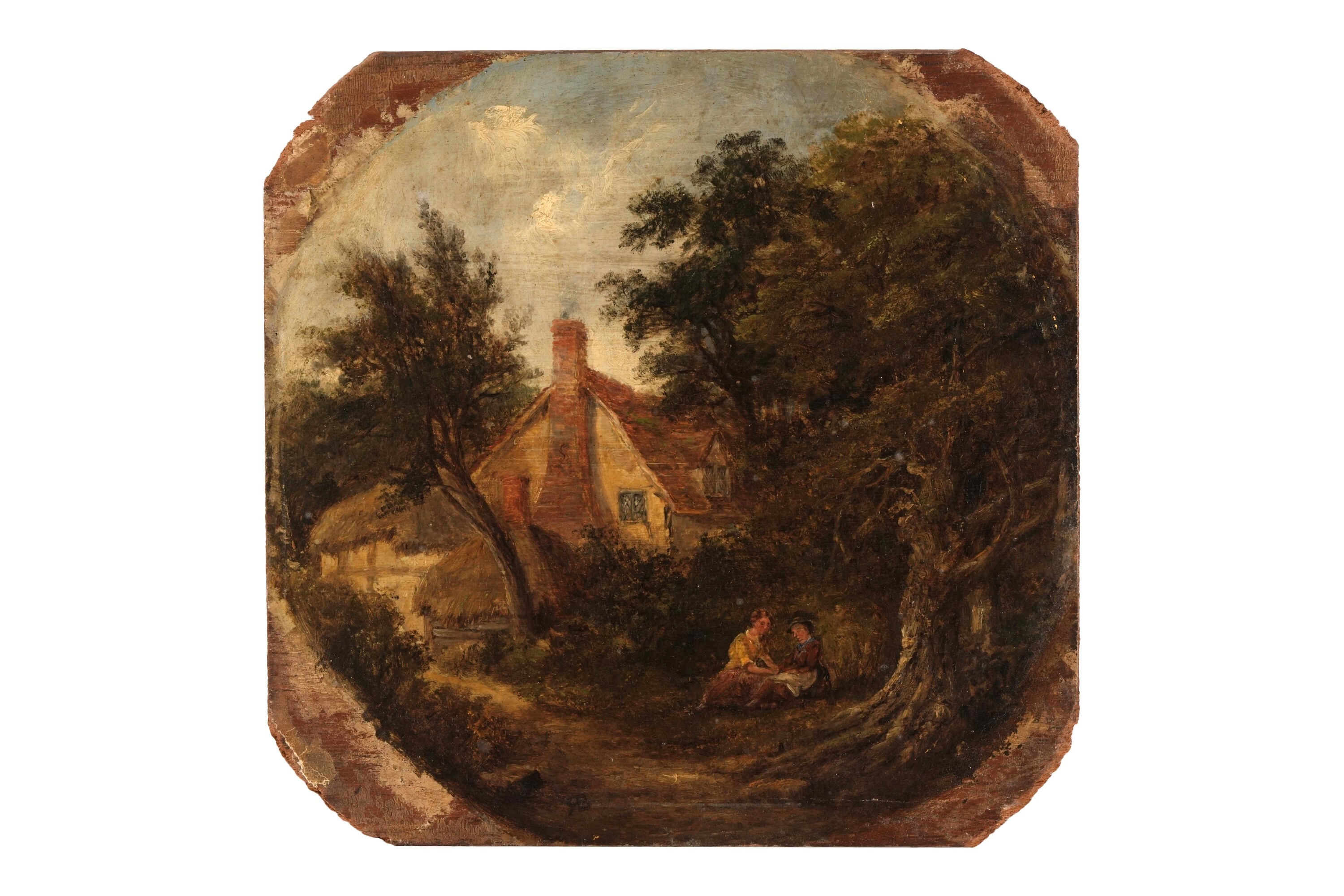Ignoto fiammingo del XIX secolo Paesaggio rurale