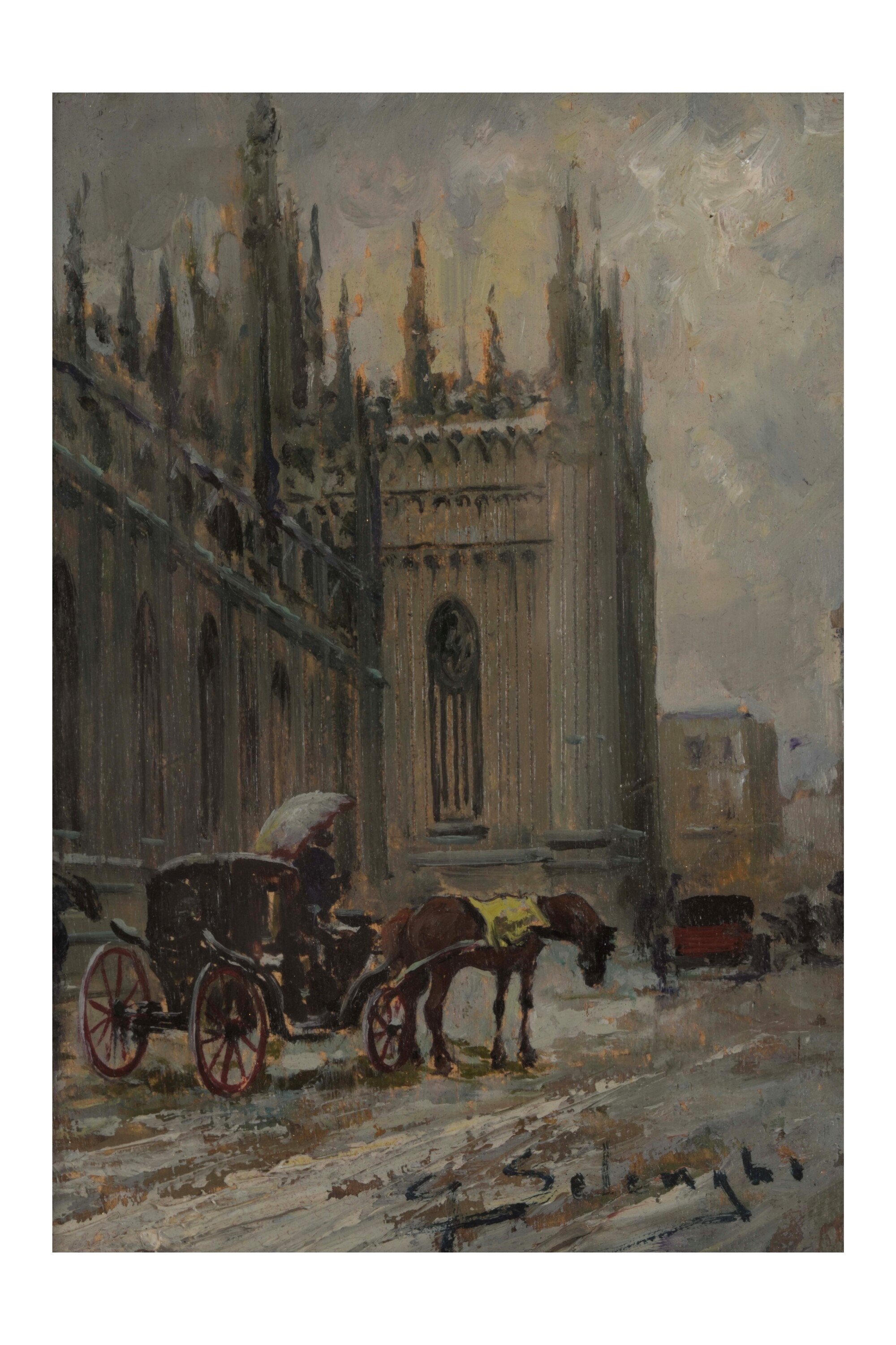 Giuseppe Solenghi - Scorcio del Duomo di Milano