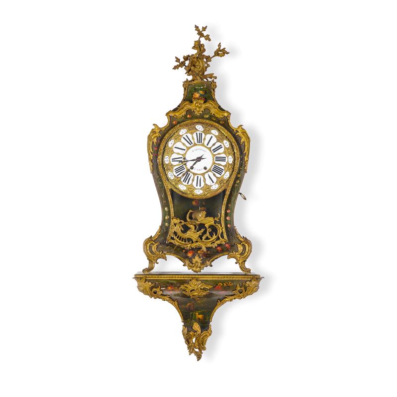 Pendola cartel con mensola. Martinot à Paris, Francia, XIX secolo  - Auction Italian Mansions - Cambi Casa d'Aste