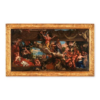 Trionfo della Divina Provvidenza (dettaglio degli affreschi della volta di Palazzo Barberini a Ro...