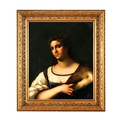 Ritratto di gentildonna, olio su tela