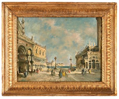 Anonimo del XX Secolo Veduta di Piazza San Marco