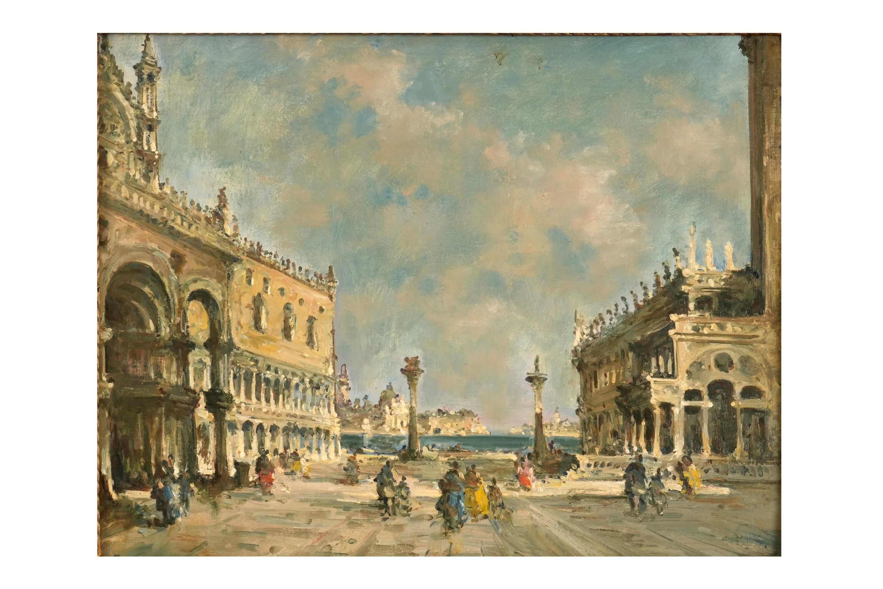 Anonimo del XX Secolo Veduta di Piazza San Marco
