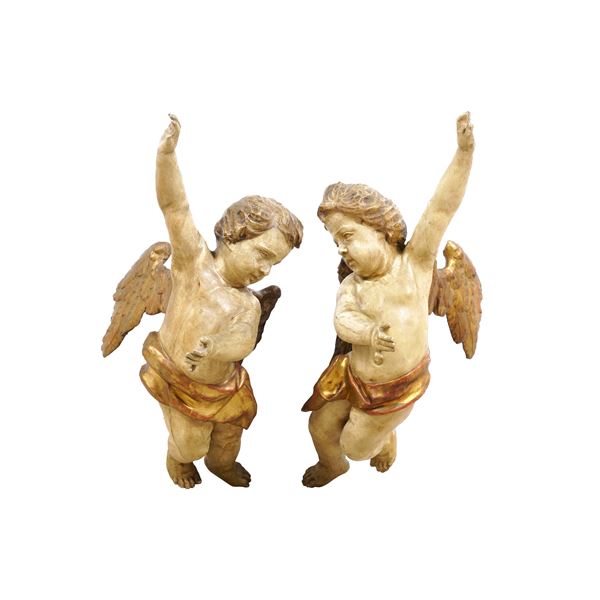 Coppia di angeli. Scultore barocco del XVIII secolo