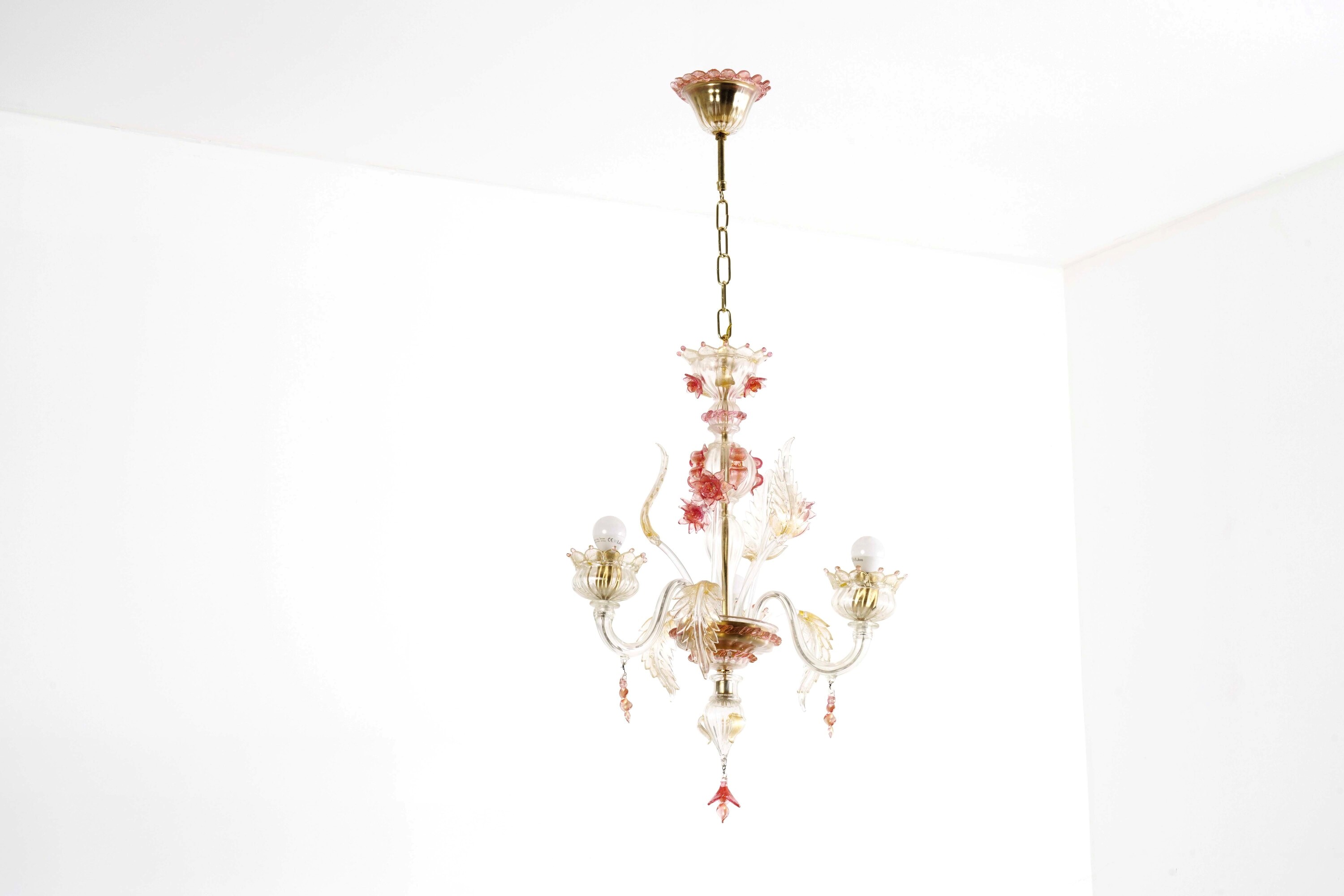 Due Lampadari in Vetro di Murano, XX Secolo